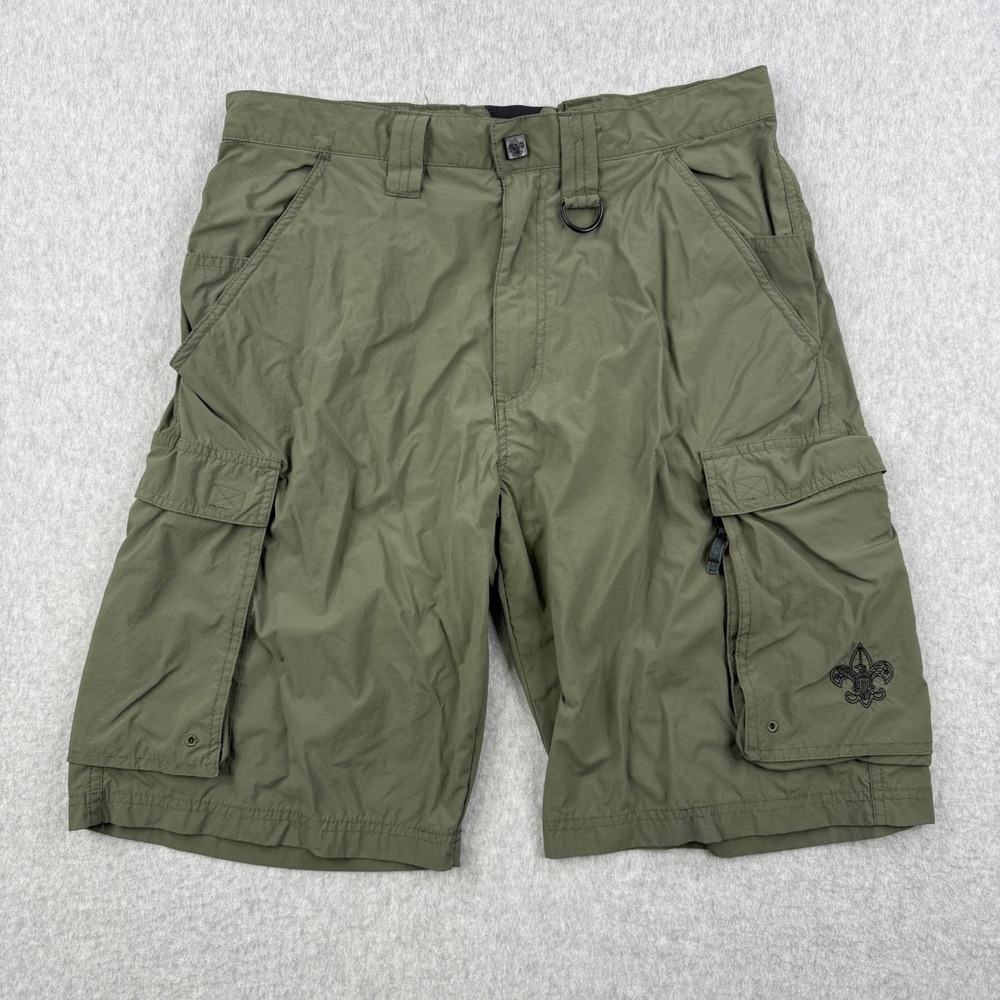 Boy Scouts of America Shorts Mens Small Green Supplex Nylon Cargo Uniform Gorp
